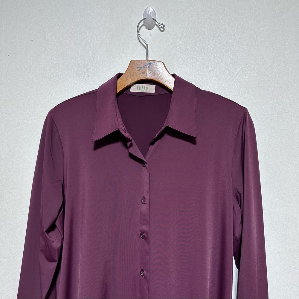 Pure Suzy Shier Purple Shirt Top Size Small - Picture 10 of 12